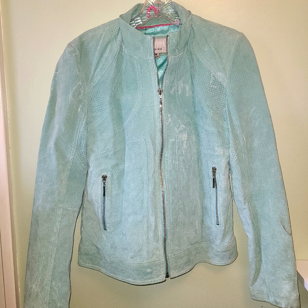 Vintage Wilson's Leather Suede jacket Mint green M